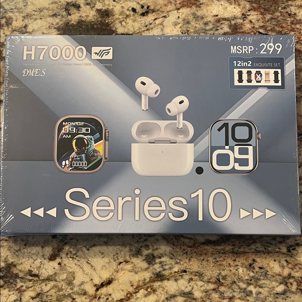 Series 10 Wireless Earbuds and Smartwatch Set - White